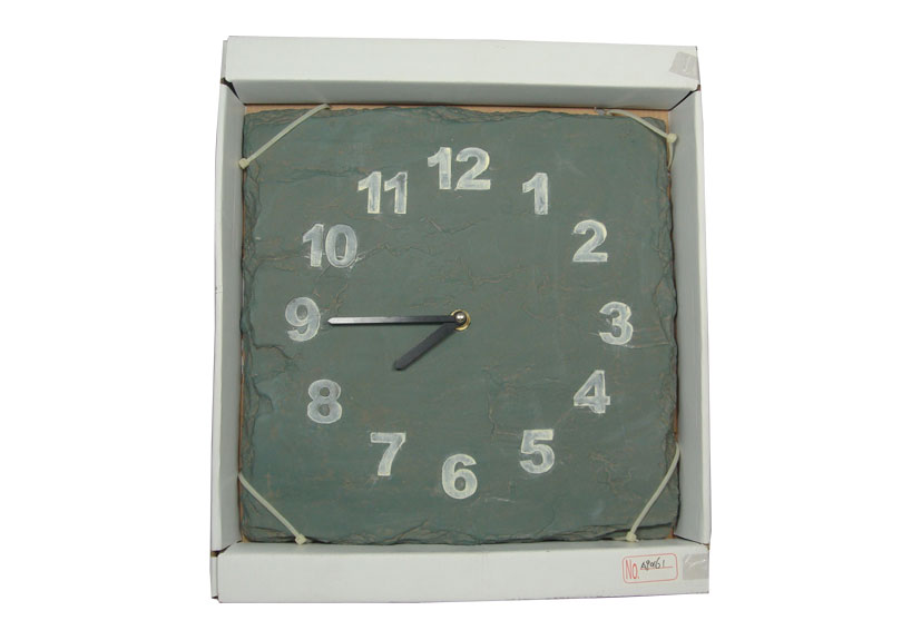 Terracotta Clock With Thermometer